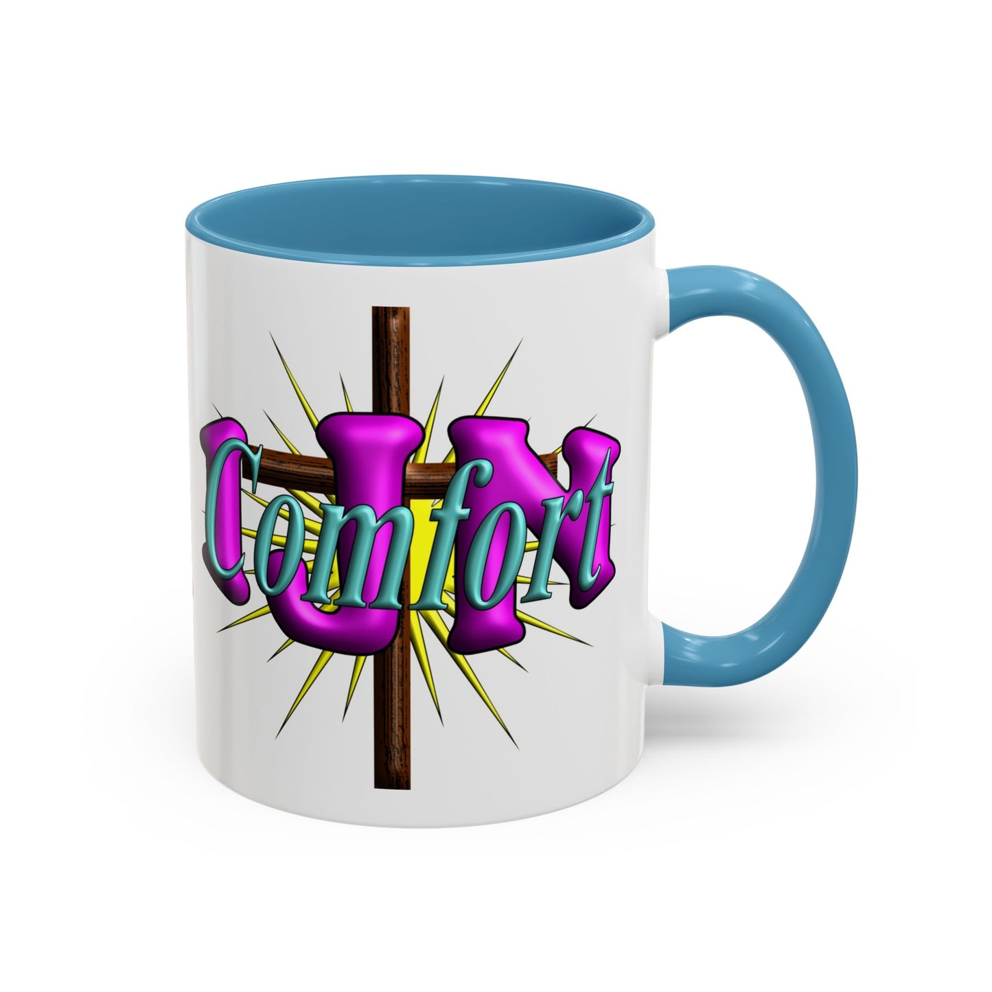 In Jesus Name - Comfort - Accent Coffee Mug, 11oz