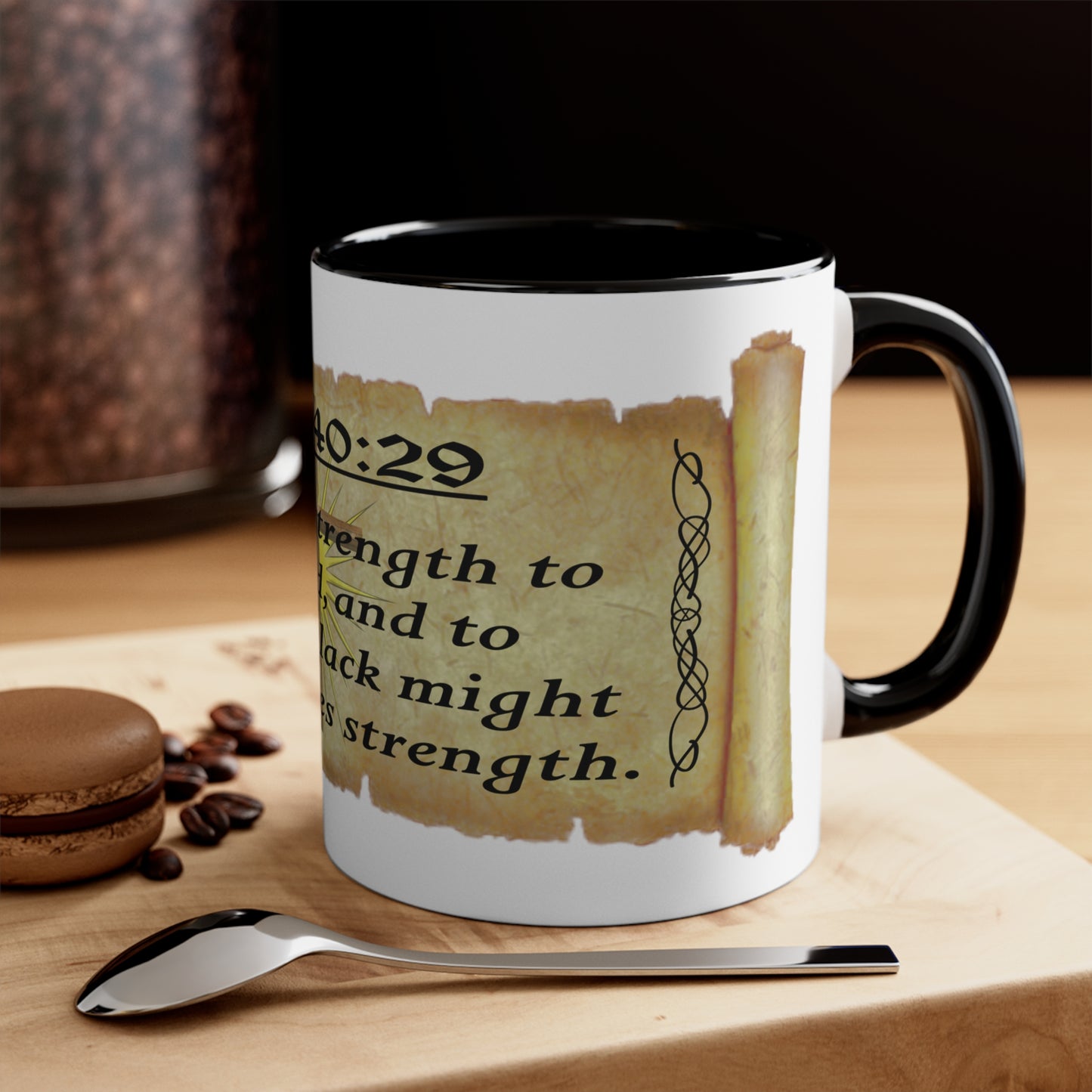 Verses - Isa. 40:29 - Accent Coffee Mug, 11oz