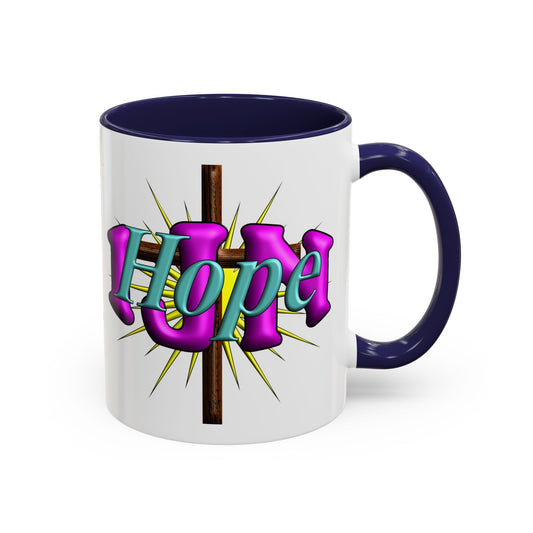 In Jesus Name - Hope - Accent Coffee Mug, 11oz