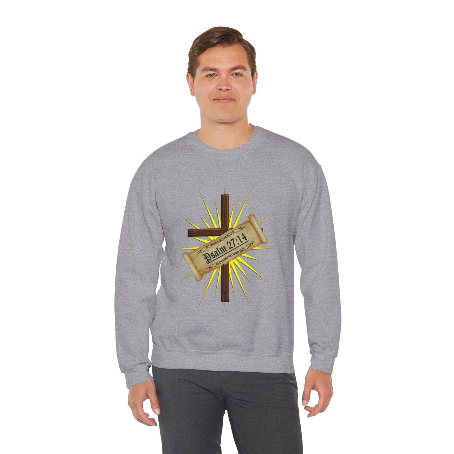 Verses - Psa 27:14 - Crewneck Sweatshirt