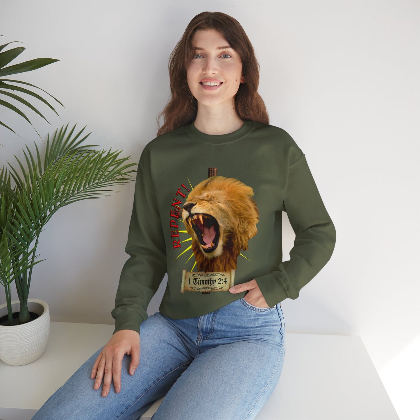 Repent - Lion - Crewneck Sweatshirt