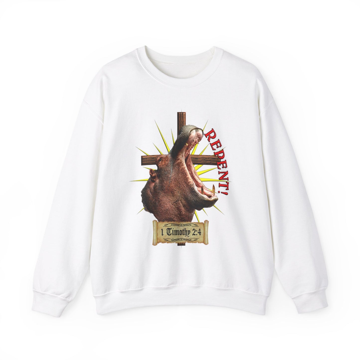 Repent _ Hippo - Crewneck Sweatshirt