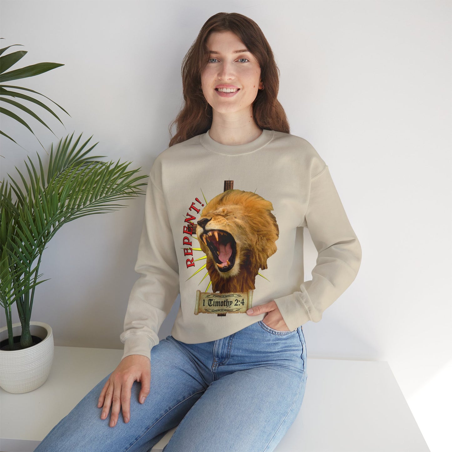 Repent - Lion - Crewneck Sweatshirt