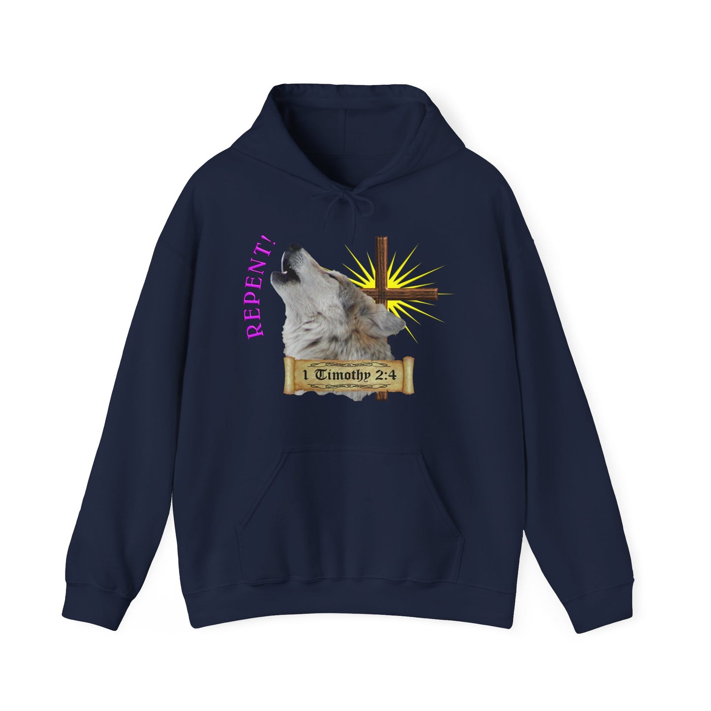 Repent - Wolf Hooded Sweatshirt