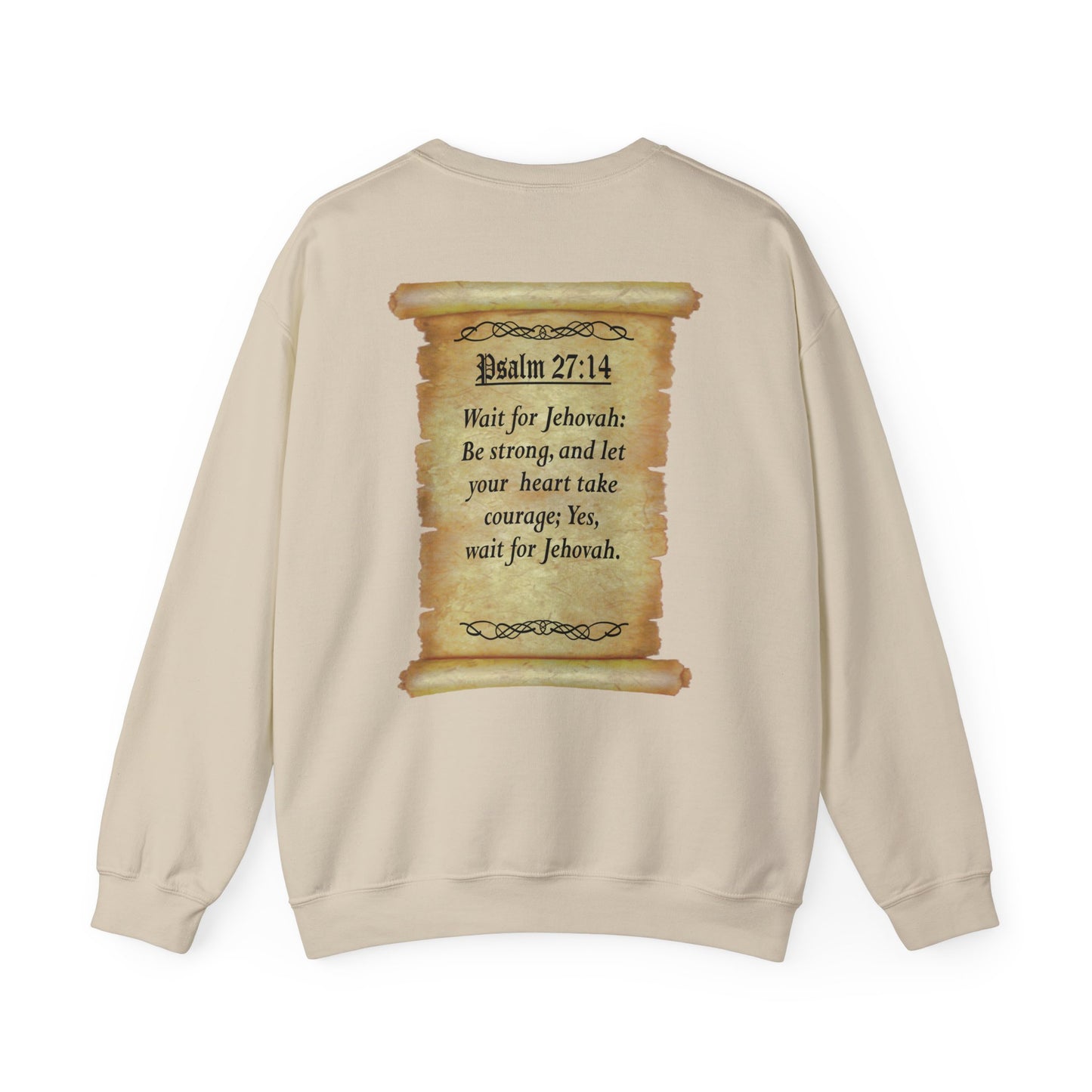 Verses - Psa 27:14 - Crewneck Sweatshirt