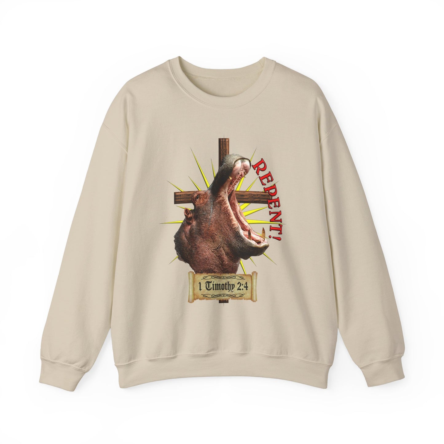 Repent _ Hippo - Crewneck Sweatshirt