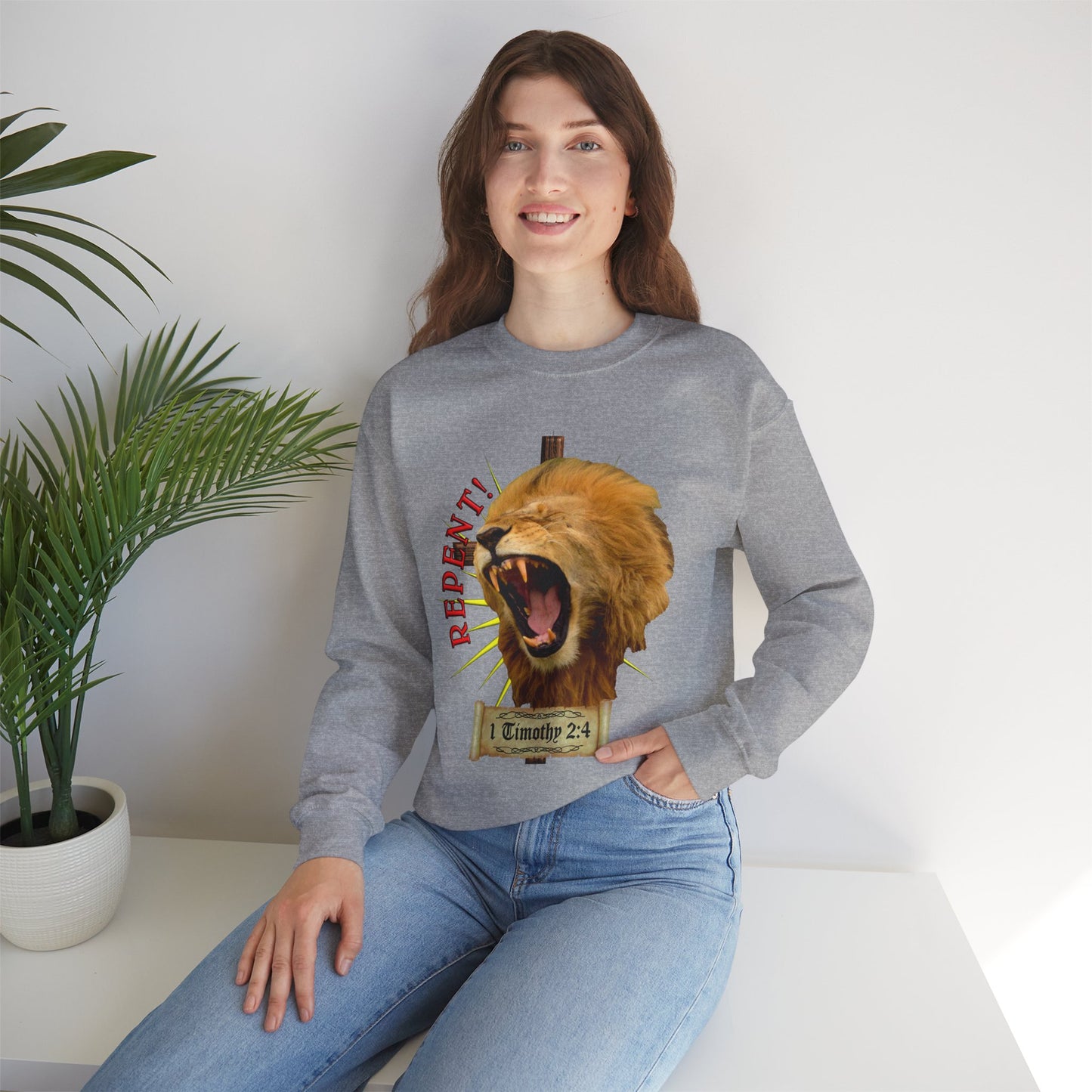 Repent - Lion - Crewneck Sweatshirt