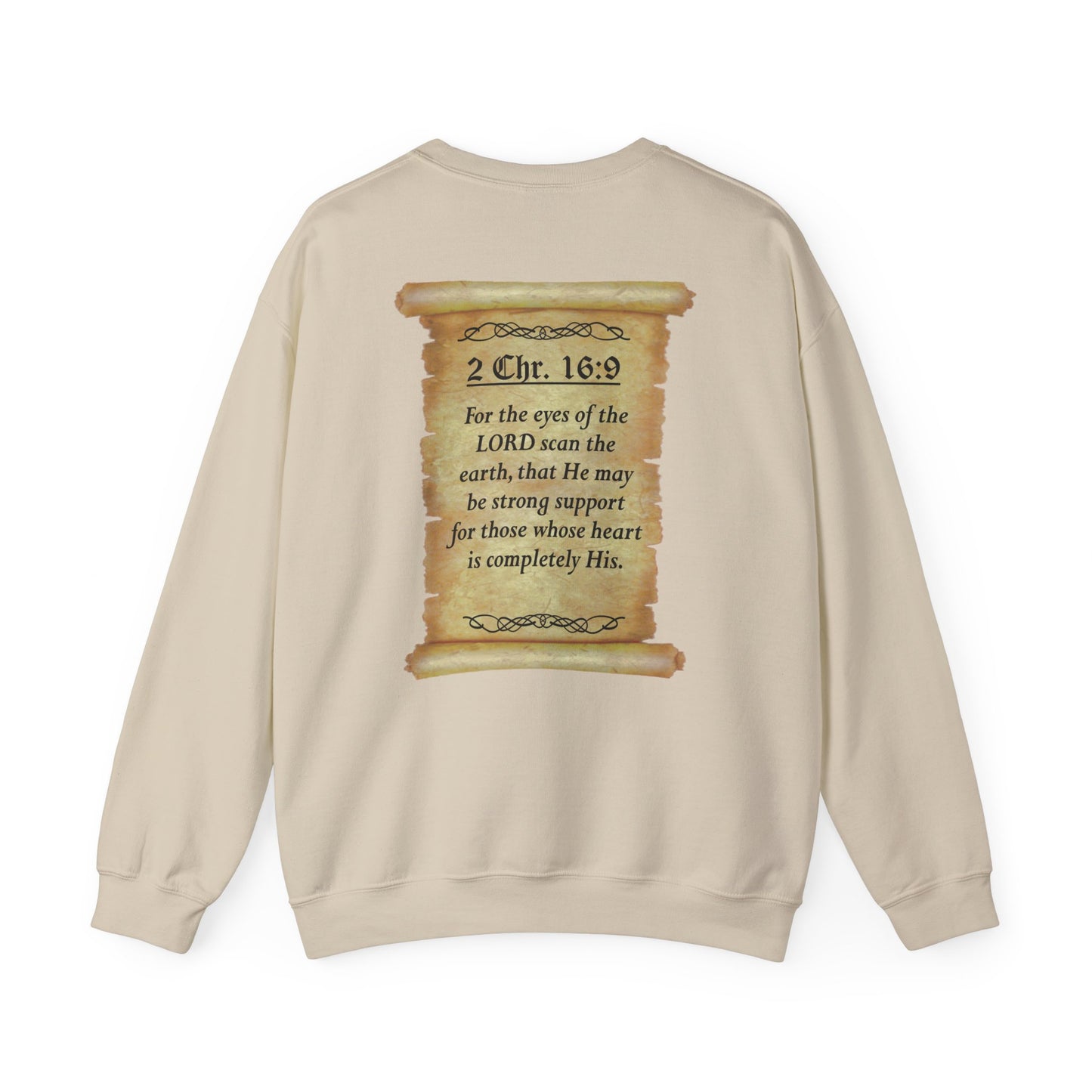 Verses - 2 Chr. 16:9 - Crewneck Sweatshirt