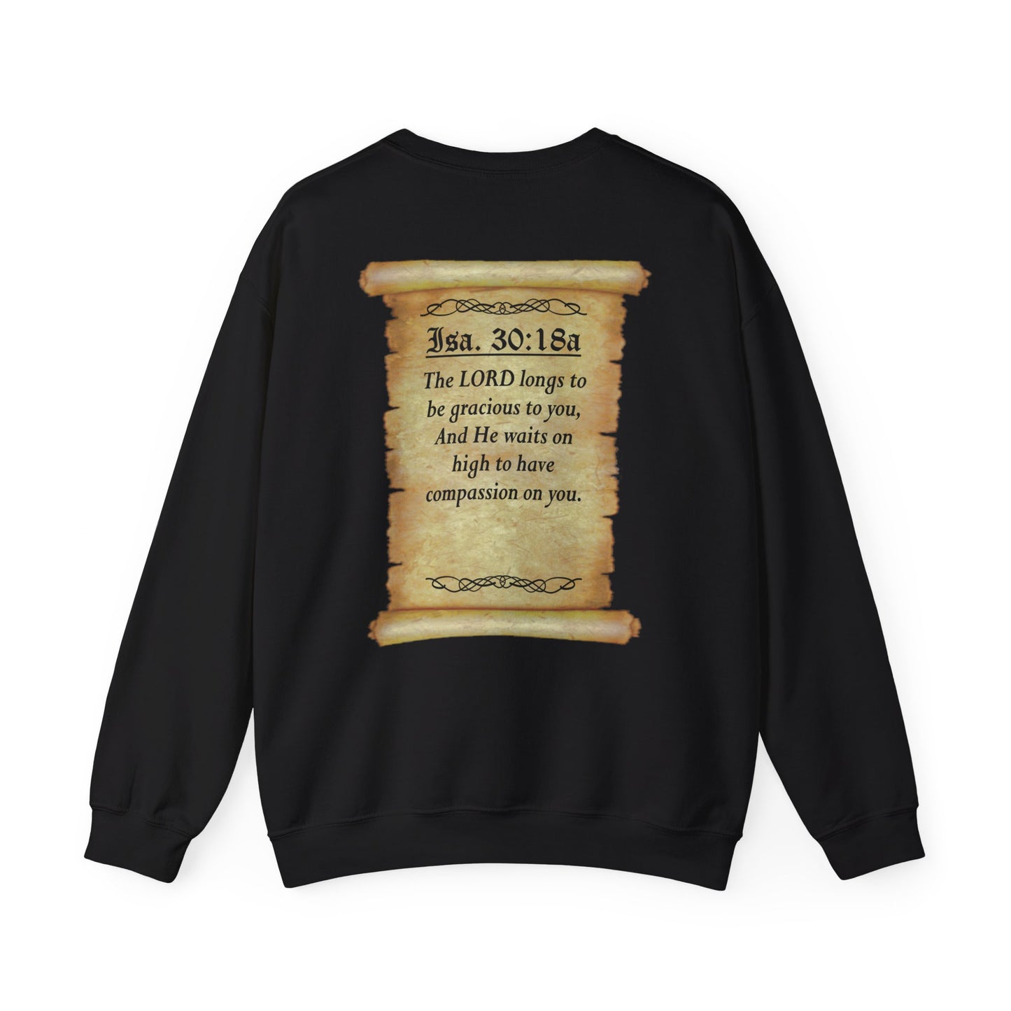 Verses - Isa 30:18a - Crewneck Sweatshirt