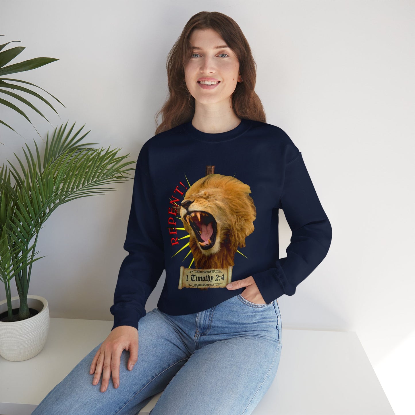 Repent - Lion - Crewneck Sweatshirt