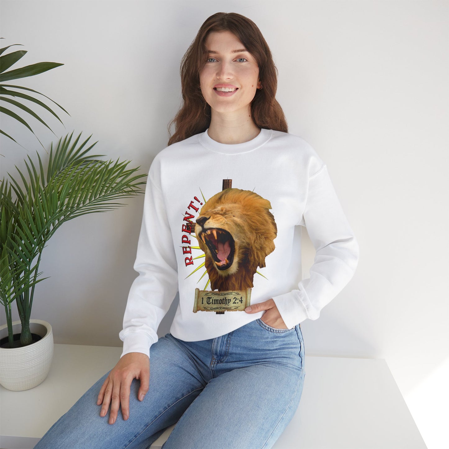 Repent - Lion - Crewneck Sweatshirt