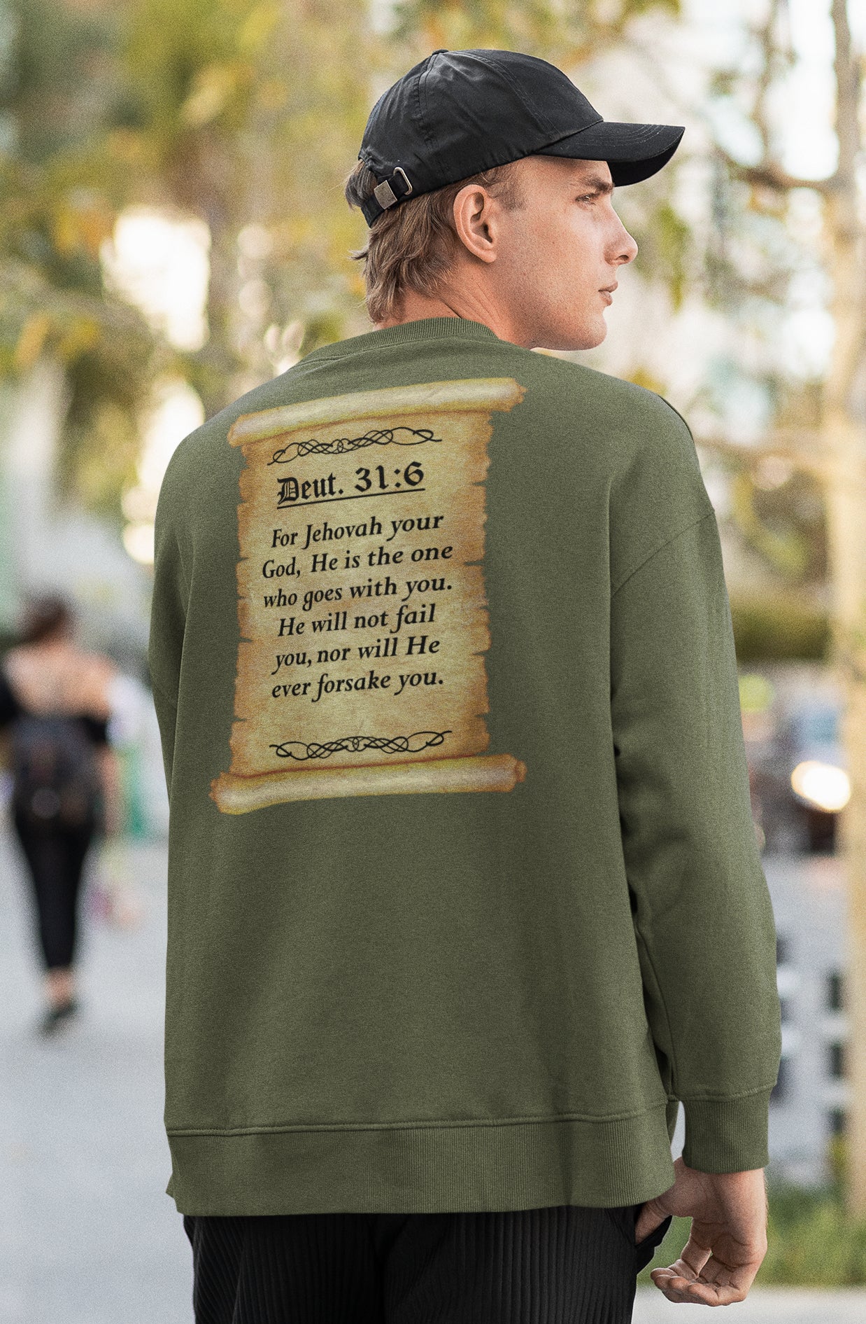 Verses - Deu 31:6 - Crewneck Sweatshirt