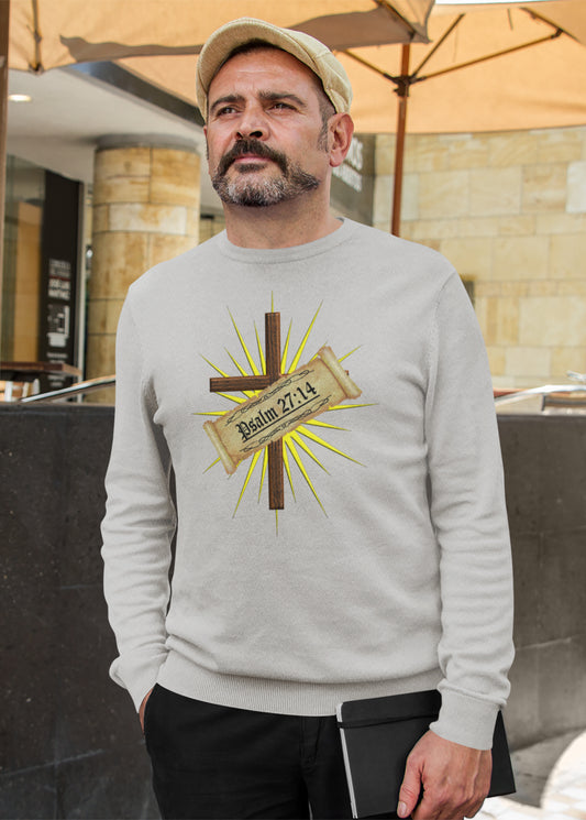 Verses - Psa 27:14 - Crewneck Sweatshirt