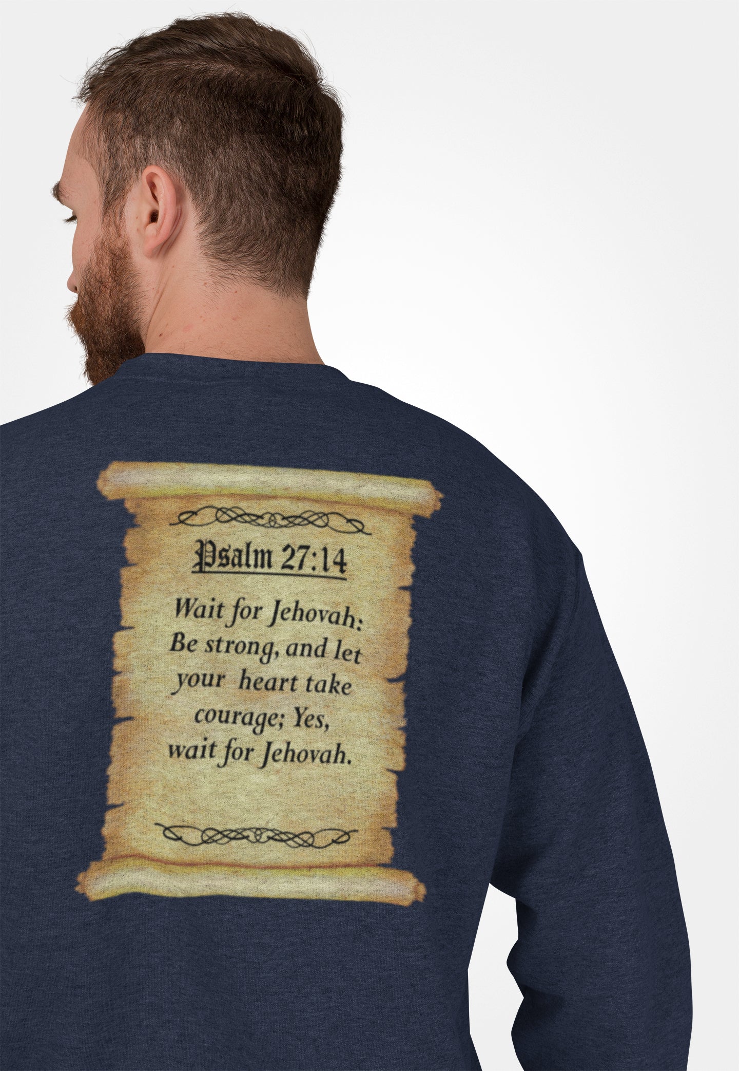 Verses - Psa 27:14 - Crewneck Sweatshirt